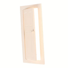 1:12 Scale Wooden Dollhouse Door, Hinges & Knob, Light Wood Finish