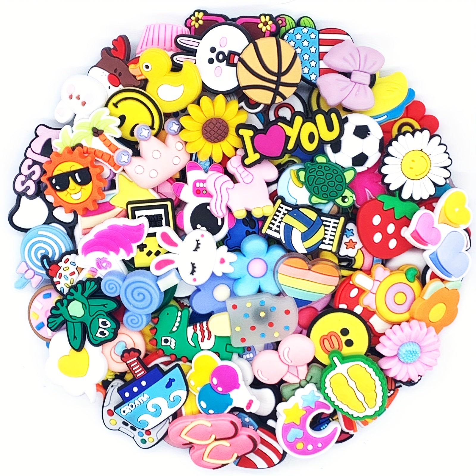 Random Shoe Charms For DIY Shoes Pins Kids Boys Girls Men Women Adults