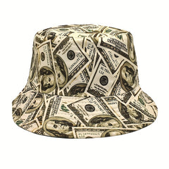Dollars Print Bucket Hat Unisex Lightweight Sunscreen Basin Hat