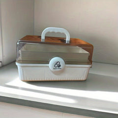Portable 3-Layer Plastic Storage Box for First Aid & Medicine
