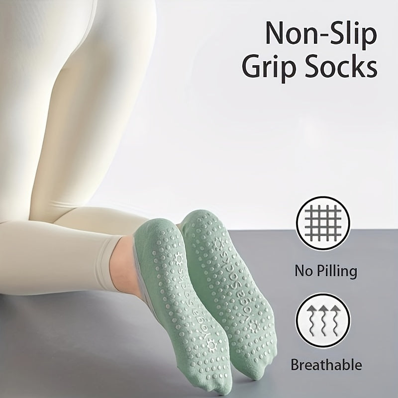 Women's Non-Slip Cross Strap Yoga Socks Breathable Dance Training Socks