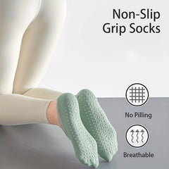 Women's Non-Slip Cross Strap Yoga Socks Breathable Dance Training Socks