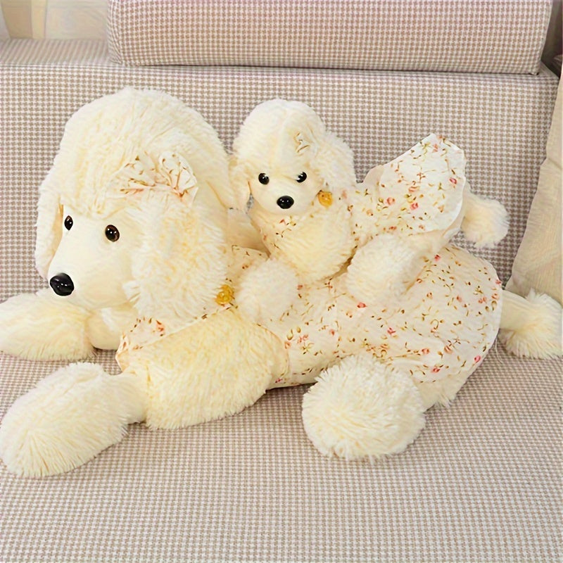 Simulation Poodle Puppy Plush Toy Dog Pillow Birthday Gift