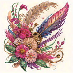 Special Shape Diamond Painting Kit Flower Pattern DIY 5D Diamond Art Kit