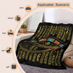 Digital Printed Flannel Blanket for Sofa Bed Office Nap Travel Lightweight
