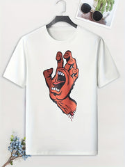 Men's Hand Print T-shirt - Active, Stretch, Breathable Tee