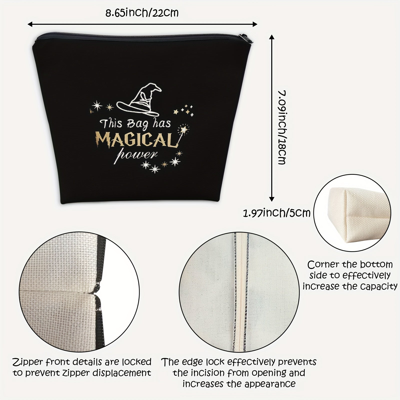 Witch Accessories Bag Wicca Goth Gift Gothic Makeup Bag Altar Travel Bag