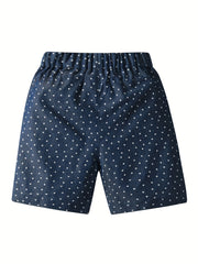Stylish Star Boys Full Print Denim Shorts for Summer