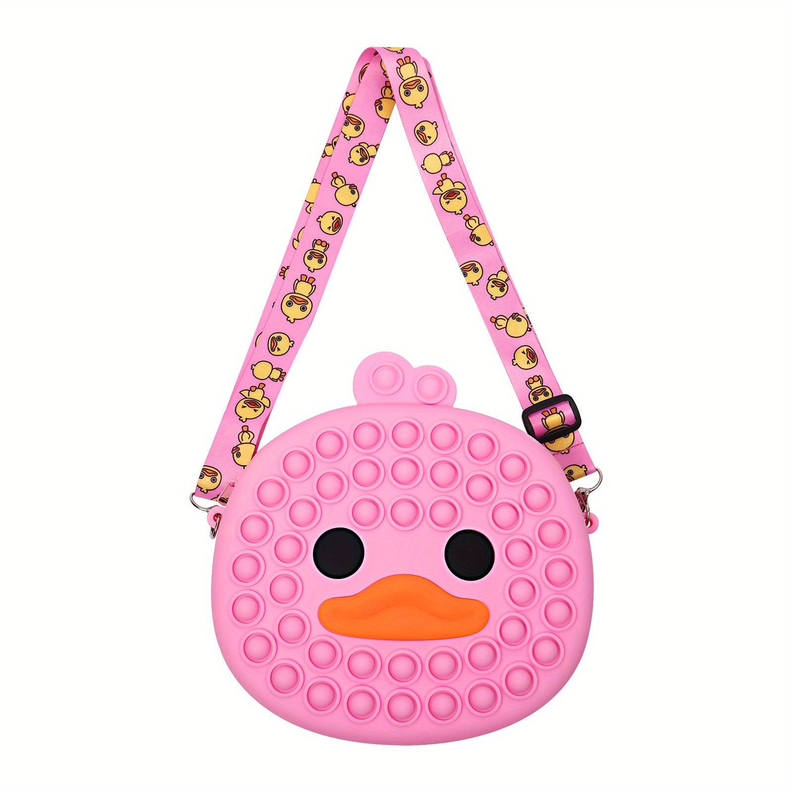 Silicone Crossbody Bag Duck Pop Bubble Purse For Girls