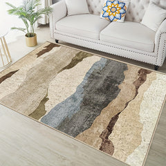 Geometric Tree Pattern Faux Cashmere Rug
