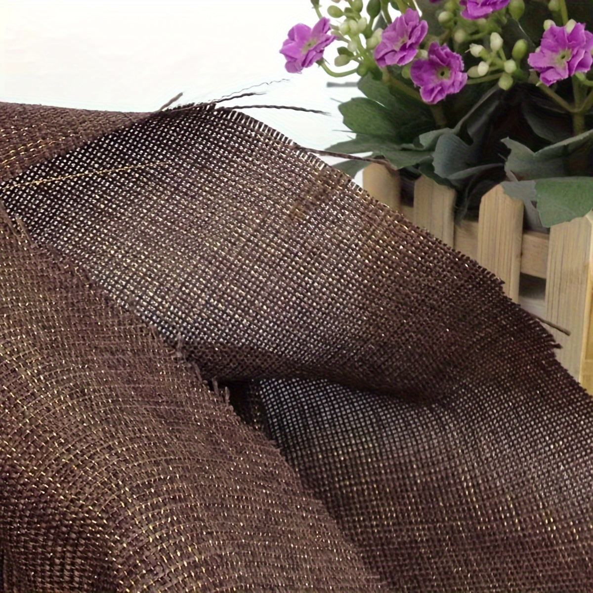 Polyester And Linen Cationic Woven Fabric DIY Background Window Display