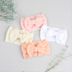 4 Piece Baby Headbands Set Bow Elastic for Newborn & Infants