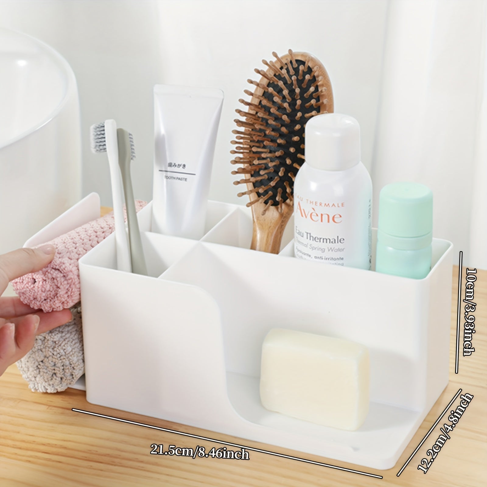 Retractable Plastic Desktop Storage Box Stationery Organizer
