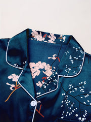 Floral Print Pajamas Set Long Sleeve Top & Pants