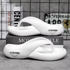 Men's Letter Print Thong Sandals Casual Non Slip Flip-flops