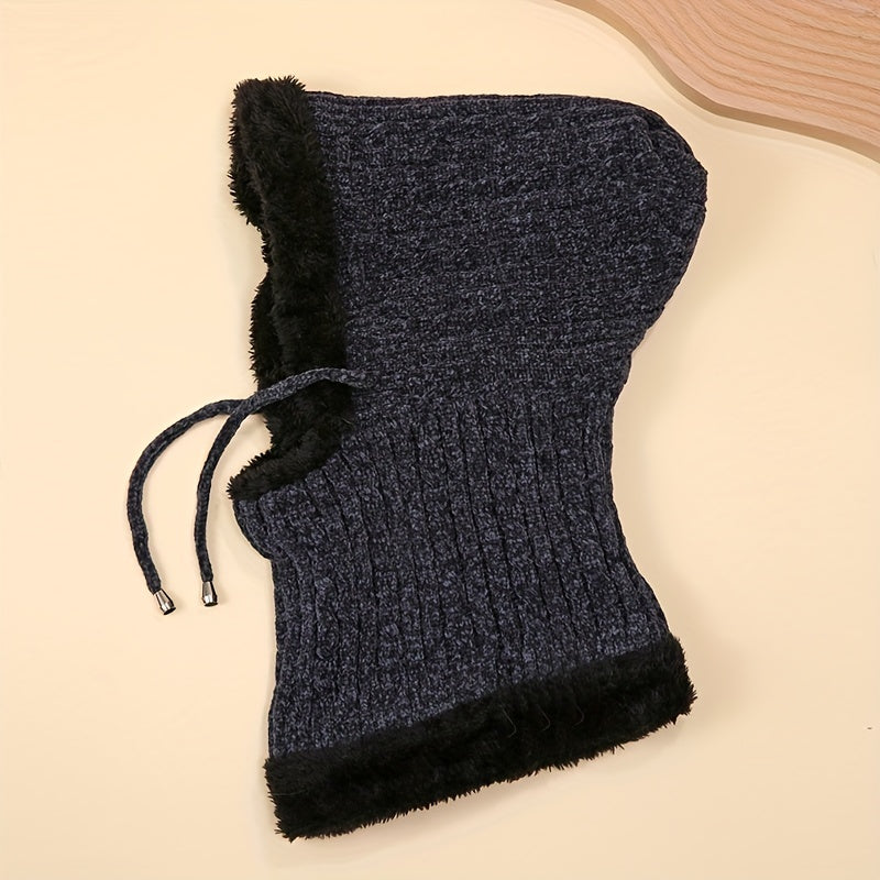 Knitted Plush Balaclava Full Cover Ski Mask Ear Protection
