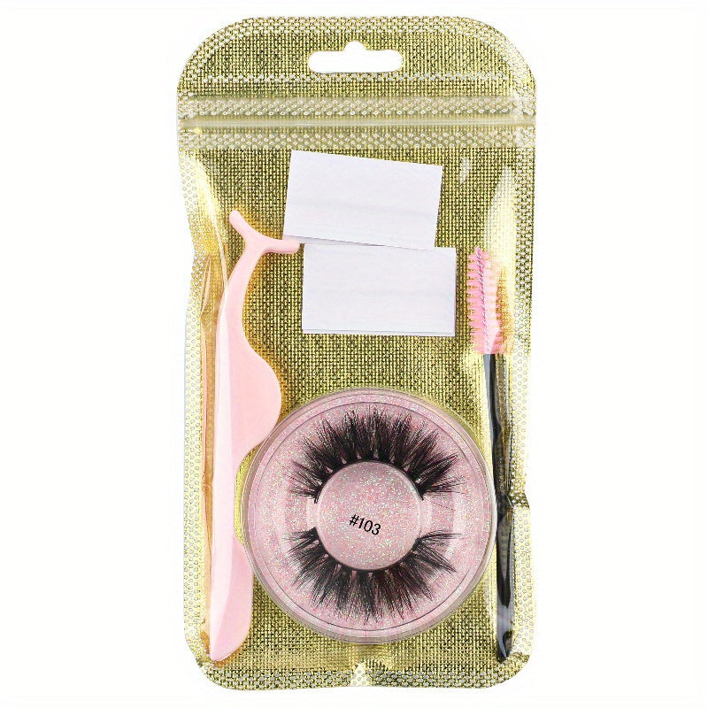 Reusable Self Adhesive Eyelashes Glue 3d Wispy Natural Makeup Lashes