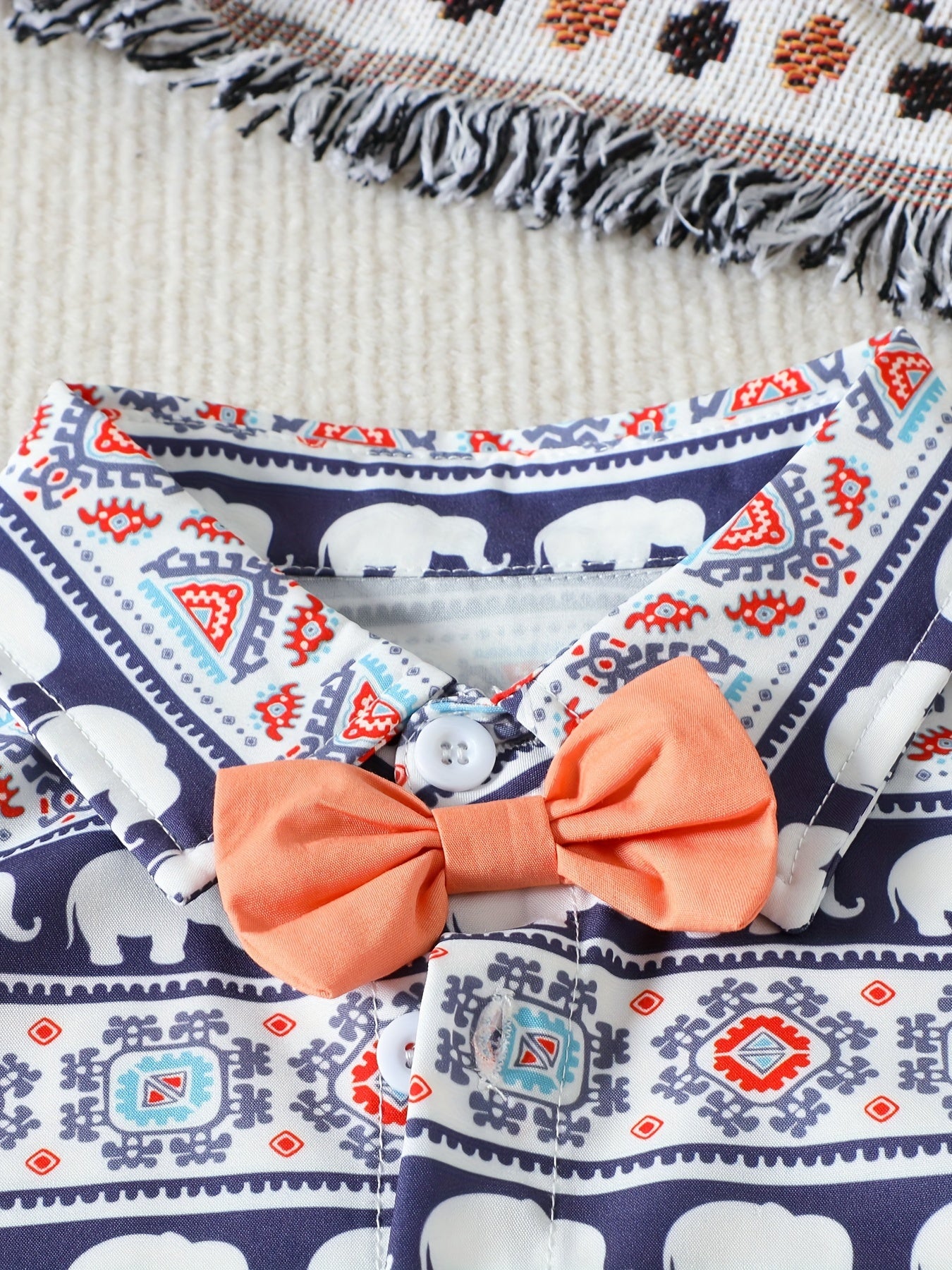 Baby Boys Elephant Graphic Shirt & Shorts Set