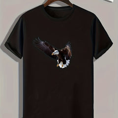 Eagle Print Men's Graphic T-shirt for Summer