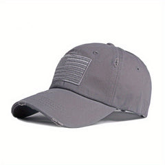 Ripped Sunshade National Flag Embroidery Baseball Cap