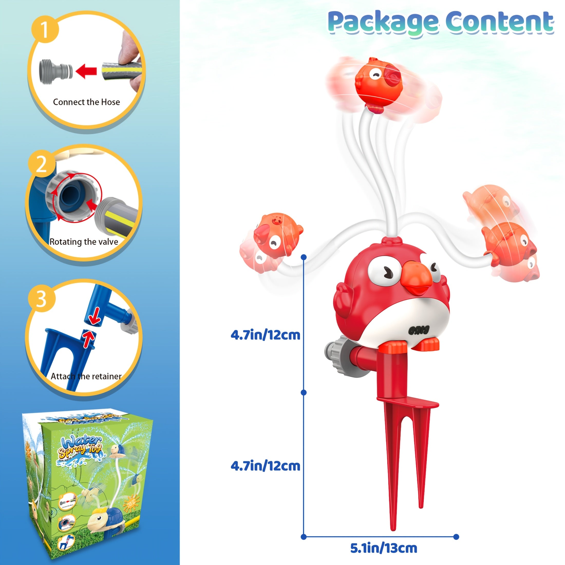 Bird-Themed Water Spray Toy Set for Kids 3+