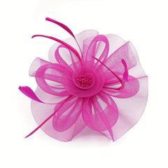 Womens Tea Party Fascinators Hat Faux Feathers Flower Headband