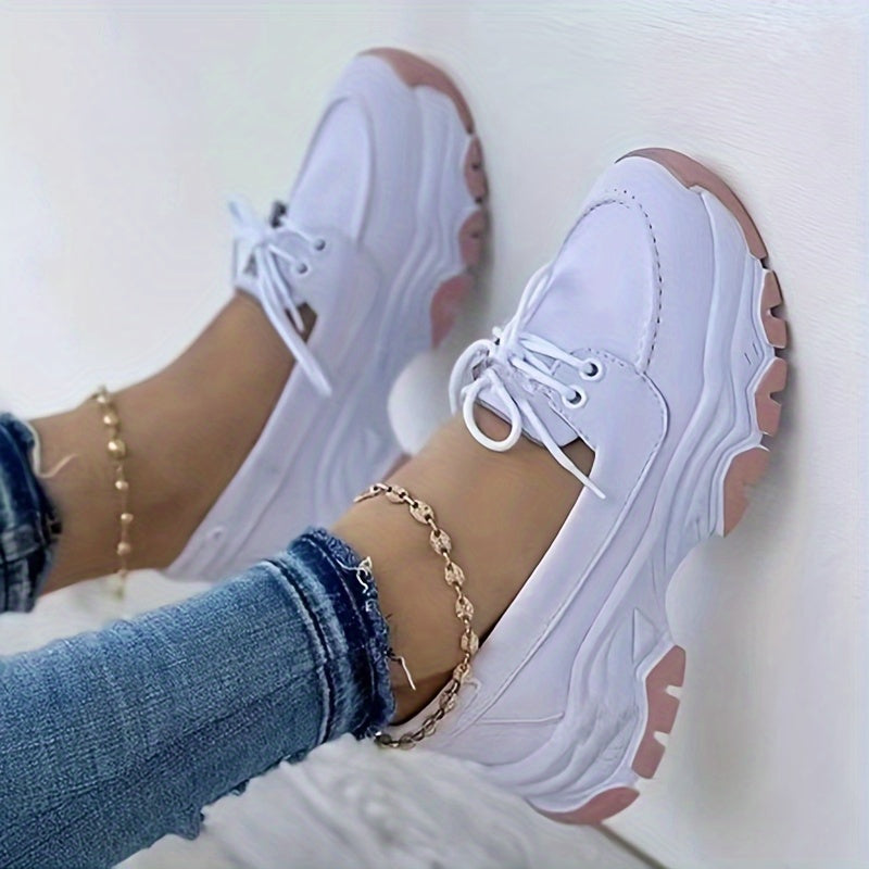 Women's Slip On Casual Shoes Breathable Low Top Lace Up Sports Sneakers
