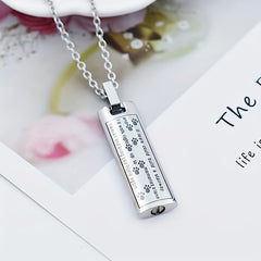 Paw Print Cremation Jewelry Necklace For Pet Ashes