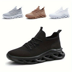 Men's Breathable Blade Type Sneakers Non Slip Lace Up Shoes