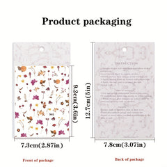 5D Tulip Flower Nail Stickers French Embossed Self Adhesive Heart Nail Art Decal
