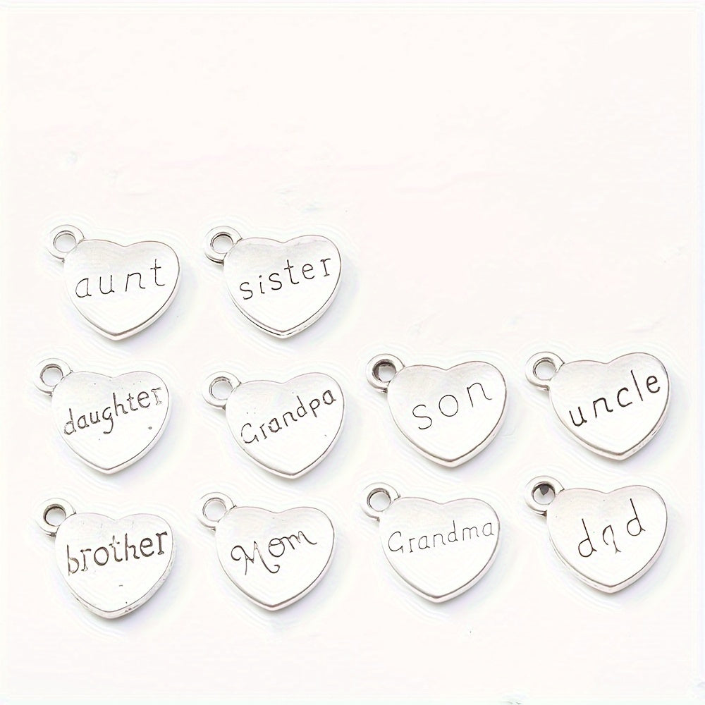 1pc DIY Retro Alloy Jewelry With Letter Pendant For Men