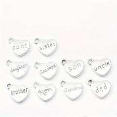 1pc DIY Retro Alloy Jewelry With Letter Pendant For Men
