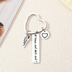 Heart Shaped Keychain Pendant for Car Keys Backpacks Wallets