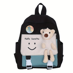 Kawii Large Capacity Backpack With Bear Primary School Students Schoolbag