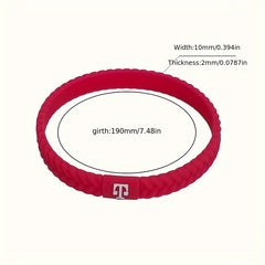 2pcs Sports Silicone Bracelets With Letters