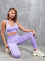 Seamless Sports Bra & High Waist Leggings Set for Women