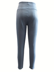 Sports Leggings Women's Plus Slogan Print Tummy Control