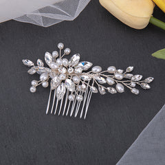 Faux Pearl Crystal Hair Comb Wedding Accessories