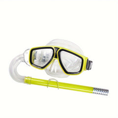 High Definition Large Frame Swimming Glasses Set with Breathing Tube