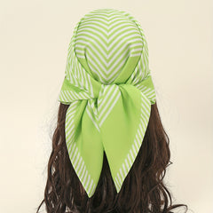Green Bandana Satin Head Wrap Scarf Women Necke