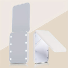 LED Lighted Makeup Mirror Compact Travel Portable Folding Hand Mirror