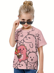 Kids 3D Dino Graphic Short Sleeve T-Shirt