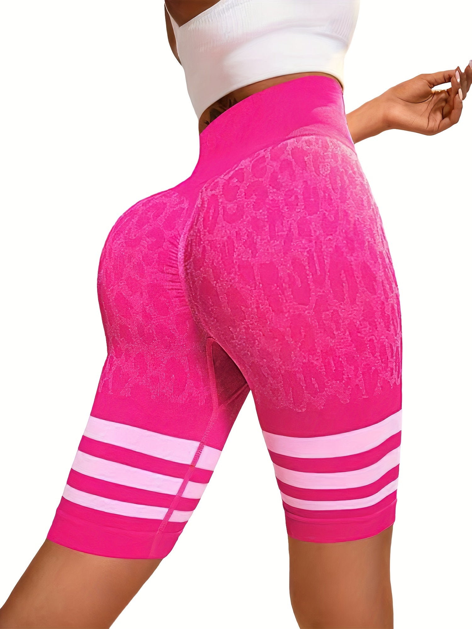Leopard Print Butt Lifting Yoga Shorts High Waist Fitness Sports Shorts