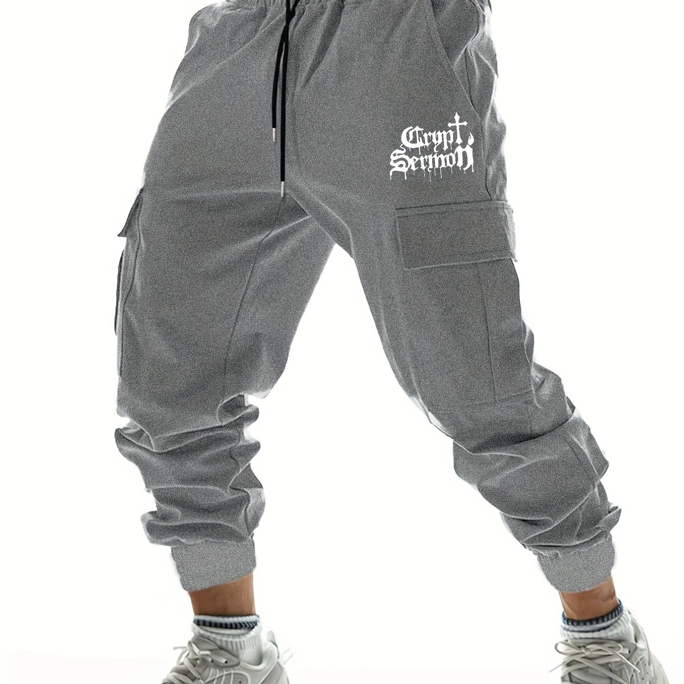 Men's Cargo Sweatpants Loose Casual Jogger Pants
