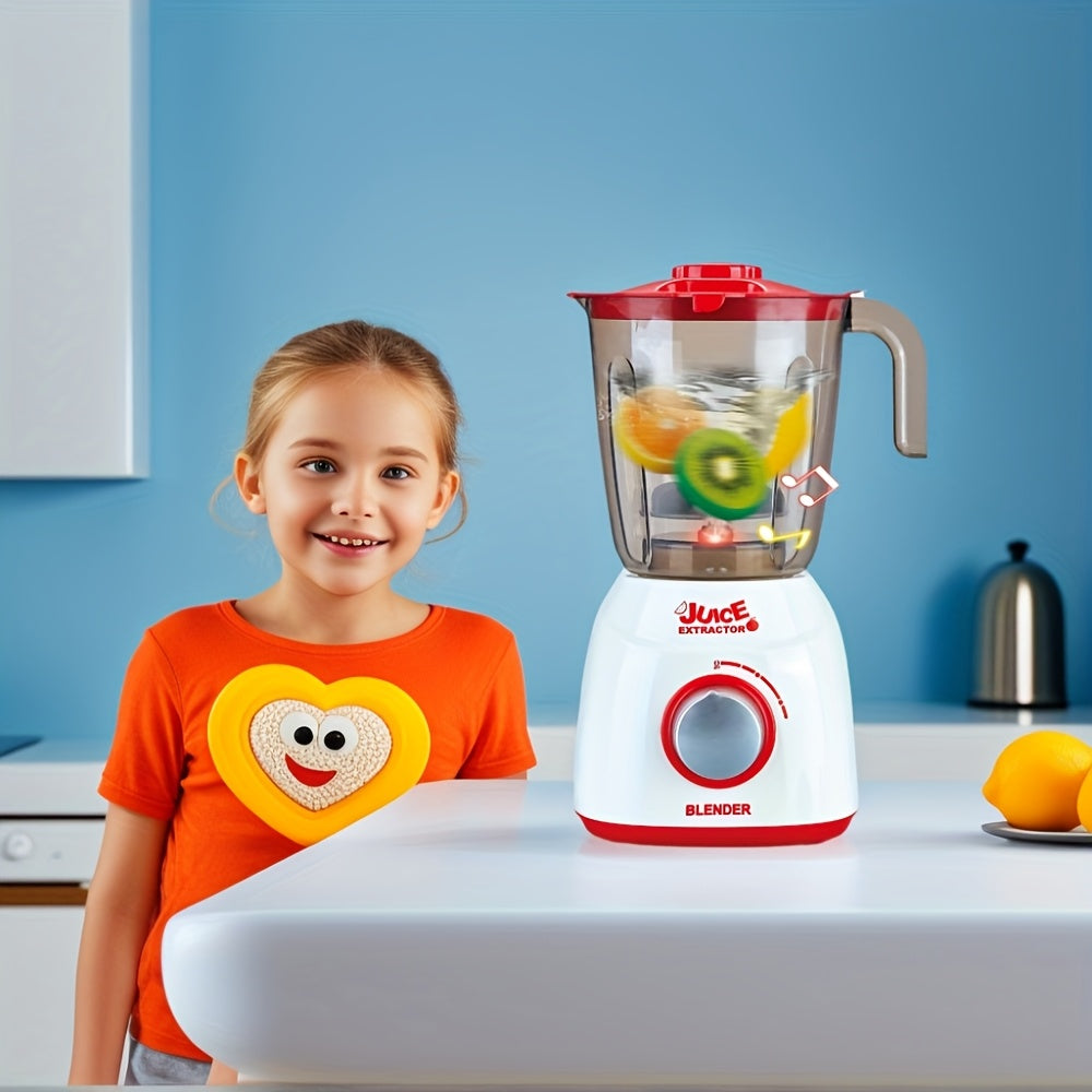Kids Pretend Play Juicer Toy Kitchen Fruit Blender Essential Home Toys