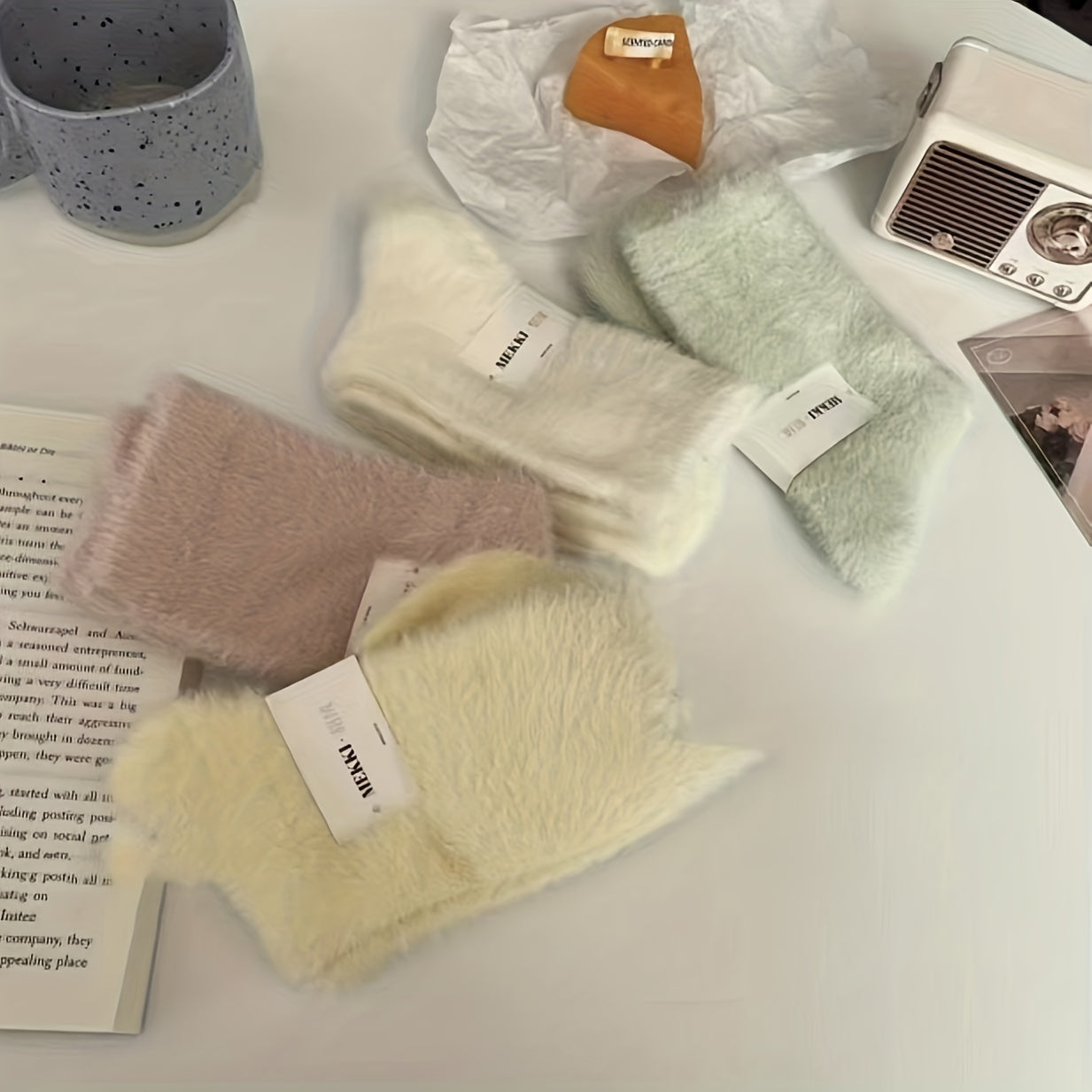 4 Pairs Thickened Warm Mid calf Socks For Men And Women
