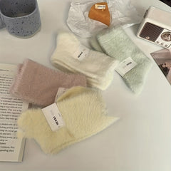 4 Pairs Thickened Warm Mid Calf Socks for Women and Men