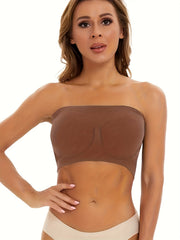 4pcs Strapless Bandeau Bras Set Soft & Stretch Everyday Bra Women Lingerie