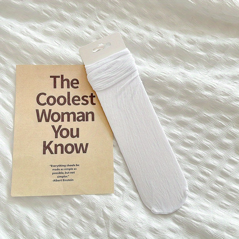 10 Pairs Breathable Mid Tube Women's Socks Stockings