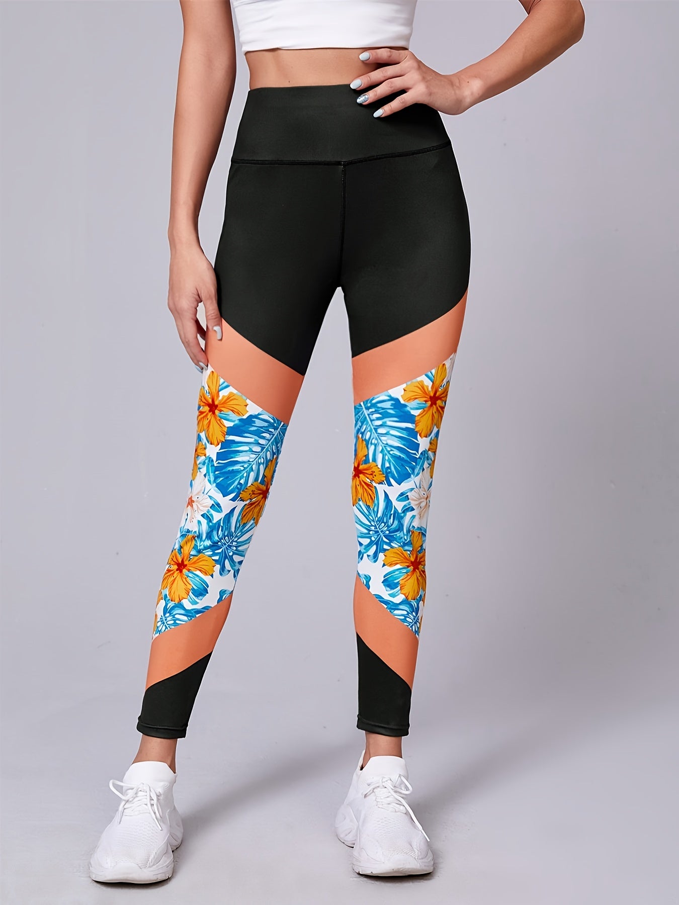 Floral Print Yoga Pants Quick Drying Activewear